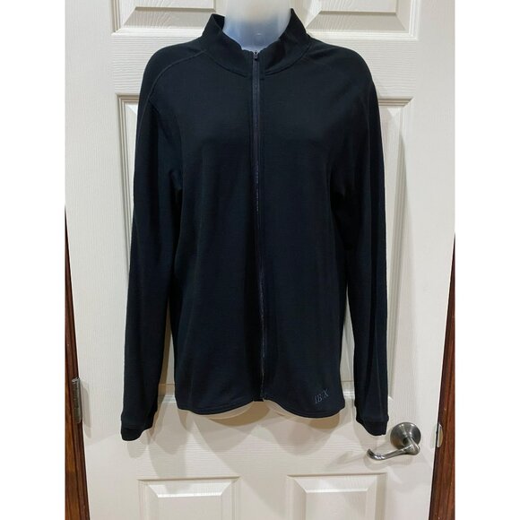Ibex Merino Wool Full-Zip Cycling Black Jacket With Back Pocket & Logo Detail - Picture 8 of 8
